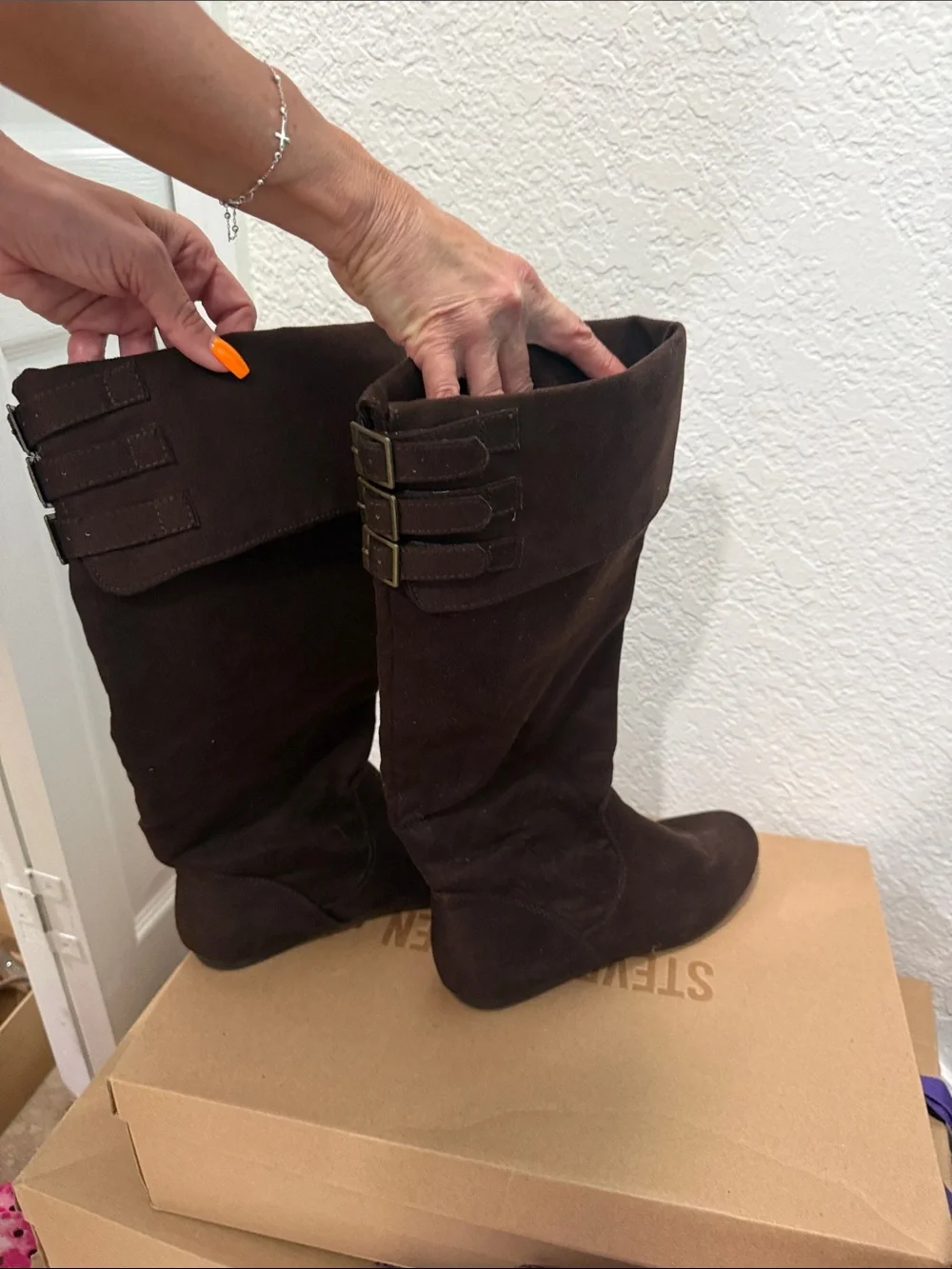 Route 66 Dark Brown Suede Over-the-Knee Boots